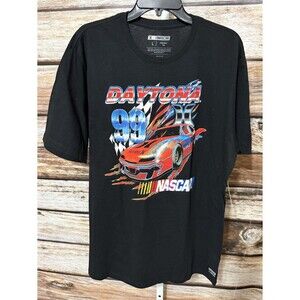 Daytona 99 NASCAR Hurley Shirt Men's Large Black Tee Champions Racing American